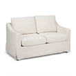 Harper 57W Loveseat with Slipcover - Ivory Basketweave Fabric