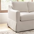 Harper 80W Sofa and 2 Swivel Accent Chairs with Slipcovers - Ivory Fabric