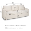 Harper 80W Sofa with Slipcover - Ivory Basketweave Fabric