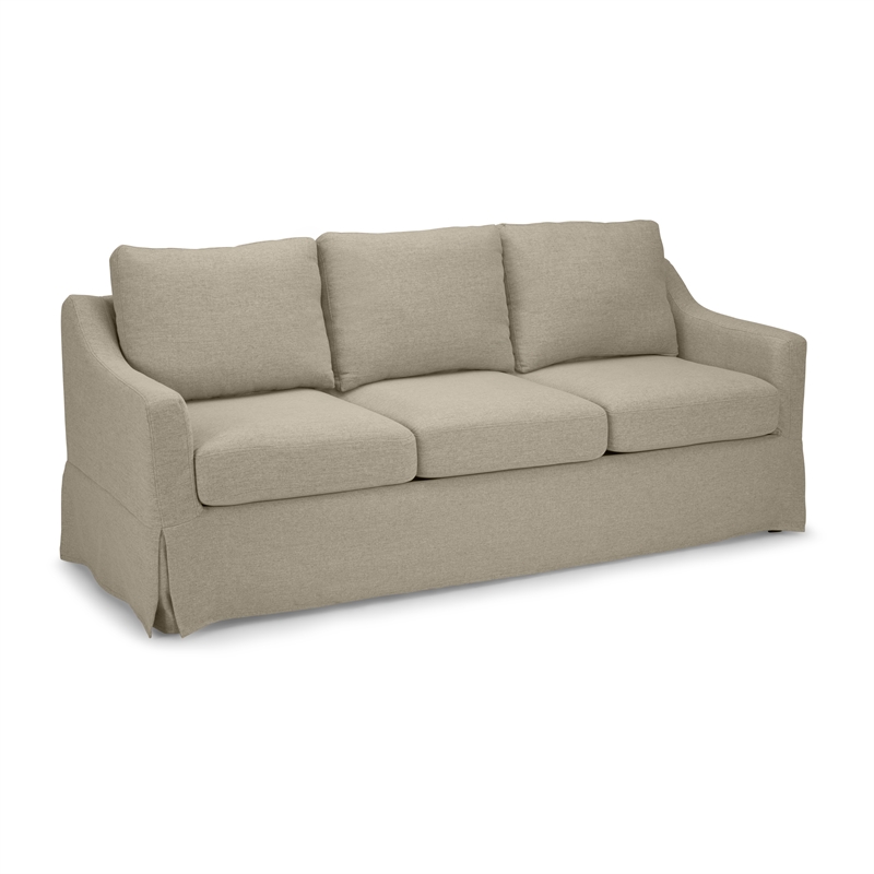 Harper 80W Sofa with Slipcover - Sand Basketweave Fabric