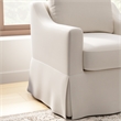 Harper Swivel Accent Chairs with Slipcovers-Set of 2 - Ivory Basketweave Fabric