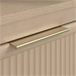 Bush Home Camille Fluted 5 Shelf Bookcase with Doors in Natural Birch