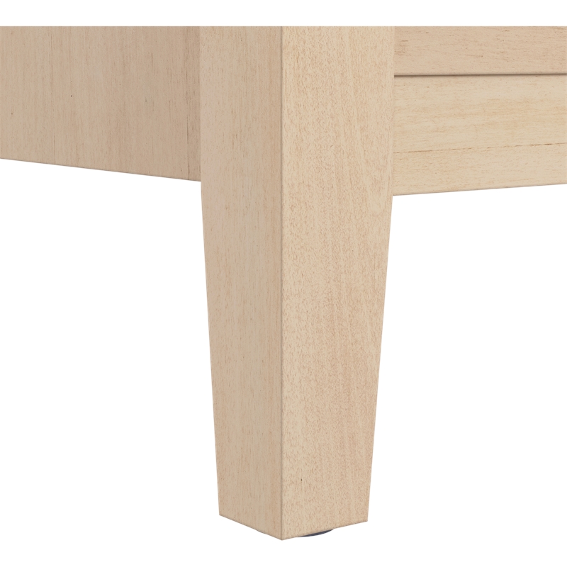 Bush Home Camille Fluted 5 Shelf Bookcase with Doors in Natural Birch