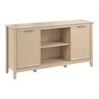 Bush Home Camille 58W Fluted TV Stand with Storage in Natural Birch