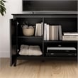 Bush Home Camille 58W Fluted TV Stand with Storage in Onyx Birch