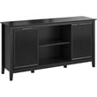 Bush Home Camille 58W Fluted TV Stand with Storage in Onyx Birch