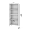 Bush Home Essence 4 Shelf Bookcase in Black Stipple