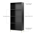 Bush Home Essence 4 Shelf Bookcase in Black Stipple