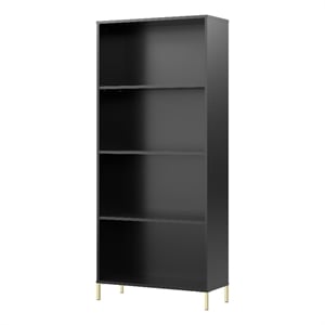 Bush Home Essence 4 Shelf Bookcase in Black Stipple