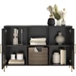 Bush Home Essence Accent Cabinet with Doors in Black Stipple