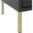 Bush Home Essence Accent Cabinet with Doors in Black Stipple
