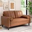Bush Home Max 54W Loveseat in Buffed Camel Vegan Leather