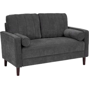 Bush Home Max 54W Loveseat in Iron Gray Chenille Fabric