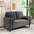 Bush Home Max 54W Loveseat in Iron Gray Chenille Fabric