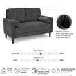 Bush Home Max 54W Loveseat in Iron Gray Chenille Fabric