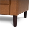 Bush Home Max 77W Sofa in Buffed Camel Vegan Leather