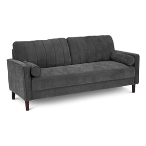 Bush Home Max 77W Sofa in Iron Gray Chenille Fabric