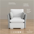 Bush Home Sienna Modular Arm Set with Pillows - Arms Only, Seating Sold Separately in Dove Gray Woven Fabric