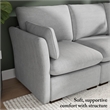 Bush Home Sienna Modular Arm Set with Pillows - Arms Only, Seating Sold Separately in Dove Gray Woven Fabric