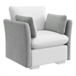 Bush Home Sienna Modular Arm Set with Pillows - Arms Only, Seating Sold Separately in Dove Gray Woven Fabric