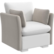 Bush Home Sienna Modular Arm Set with Pillows Arms Only Seating Sold Separately in Mist Taupe Woven Fabric