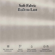 Bush Home Sienna Modular Arm Set with Pillows Arms Only Seating Sold Separately in Mist Taupe Woven Fabric