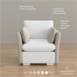 Bush Home Sienna Modular Arm Set with Pillows Arms Only Seating Sold Separately in Mist Taupe Woven Fabric