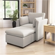 Bush Home Sienna Modular Arm Set with Pillows Arms Only Seating Sold Separately in Mist Taupe Woven Fabric