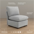 Bush Home Sienna Modular Armless Chair in Dove Gray Woven Fabric