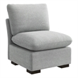 Bush Home Sienna Modular Armless Chair in Dove Gray Woven Fabric