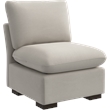 Bush Home Sienna Modular Armless Chair in Mist Taupe Woven Fabric