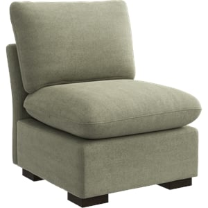 Bush Home Sienna Modular Armless Chair in Soft Green Woven Fabric