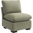 Bush Home Sienna Modular Armless Chair in Soft Green Woven Fabric