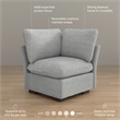 Bush Home Sienna Modular Corner Wedge in Dove Gray Woven Fabric