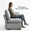 Bush Home Sienna Modular Corner Wedge in Dove Gray Woven Fabric