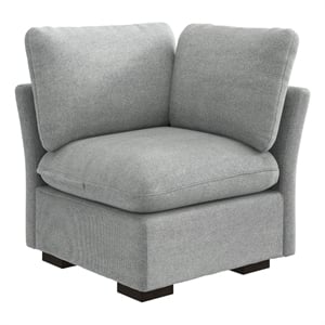 Bush Home Sienna Modular Corner Wedge in Dove Gray Woven Fabric