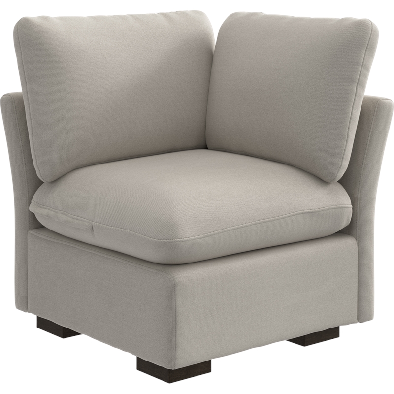 Bush Home Sienna Modular Corner Wedge in Mist Taupe Woven Fabric