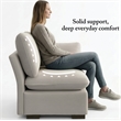 Bush Home Sienna Modular Corner Wedge in Mist Taupe Woven Fabric