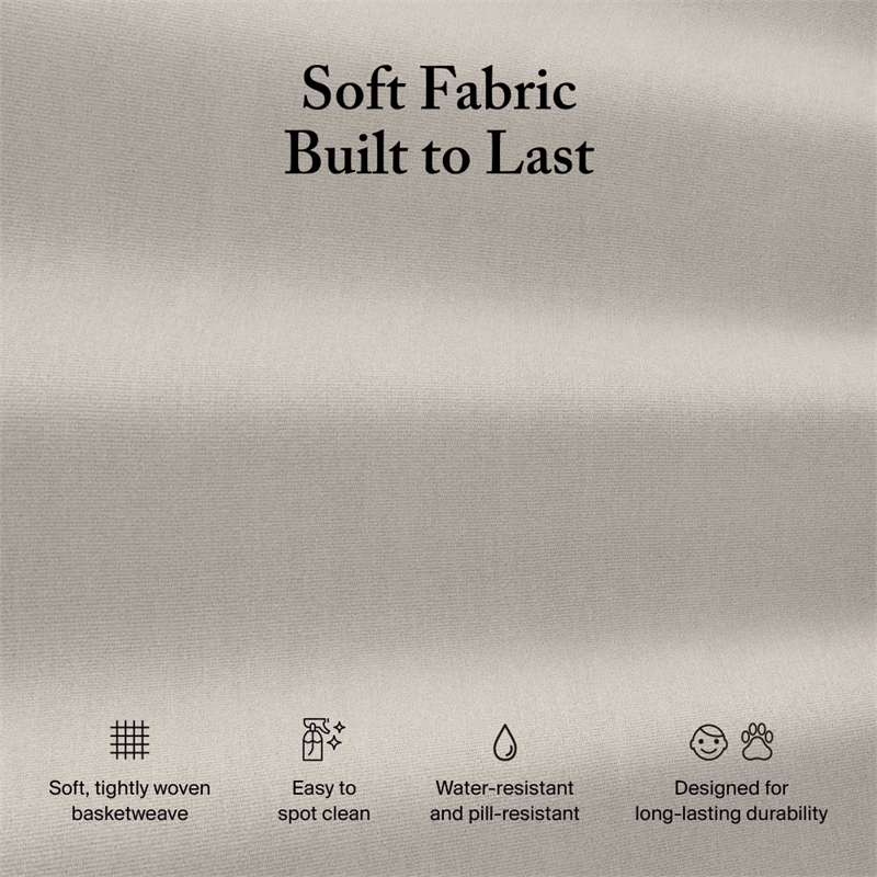 Bush Home Sienna Modular Corner Wedge in Mist Taupe Woven Fabric