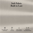 Bush Home Sienna Modular Corner Wedge in Mist Taupe Woven Fabric