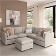 Bush Home Sienna Modular Corner Wedge in Mist Taupe Woven Fabric