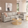 Bush Home Sienna Modular Corner Wedge in Mist Taupe Woven Fabric