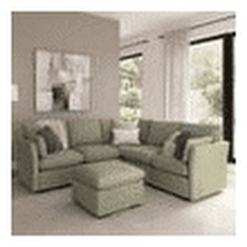 Bush Home Sienna Modular Corner Wedge in Soft Green Woven Fabric