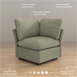 Bush Home Sienna Modular Corner Wedge in Soft Green Woven Fabric