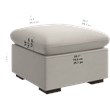 Bush Home Sienna Modular Storage Ottoman in Mist Taupe Woven Fabric