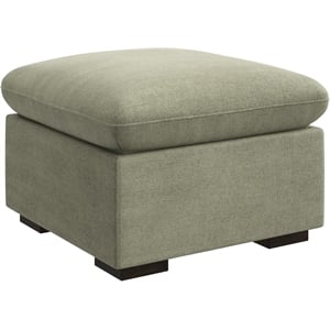 Bush Home Sienna Modular Storage Ottoman in Soft Green Woven Fabric
