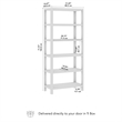 Bush Home Vera 5 Shelf Bookcase in Natural White Oak