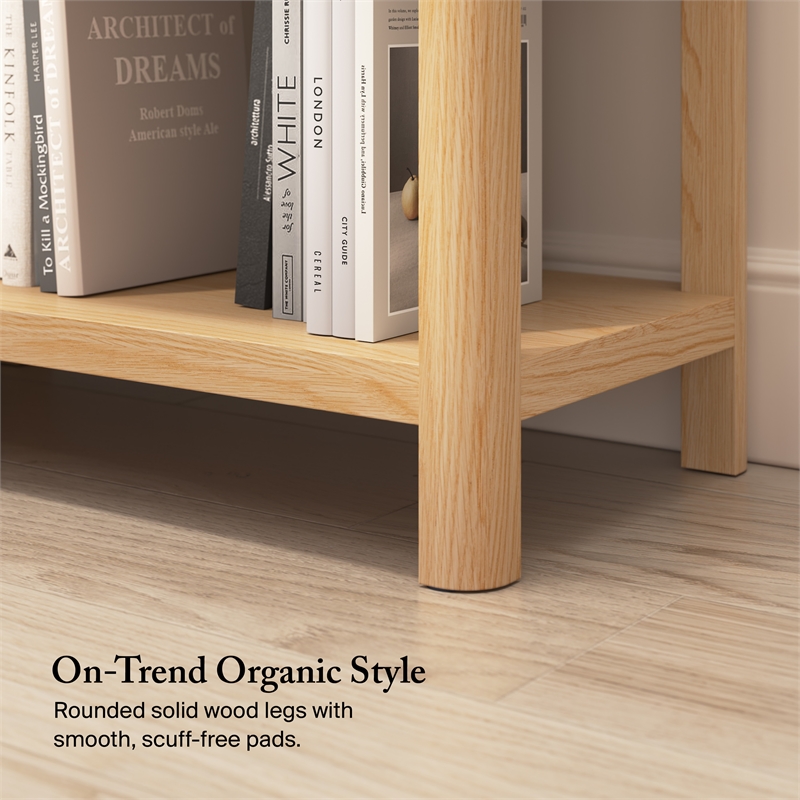 Bush Home Vera 5 Shelf Bookcase in Natural White Oak