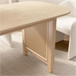 Bush Home Camille 71W Fluted Base Dining Table in Natural Birch