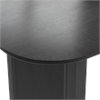 Bush Home Camille 71W Fluted Base Dining Table in Onyx Birch